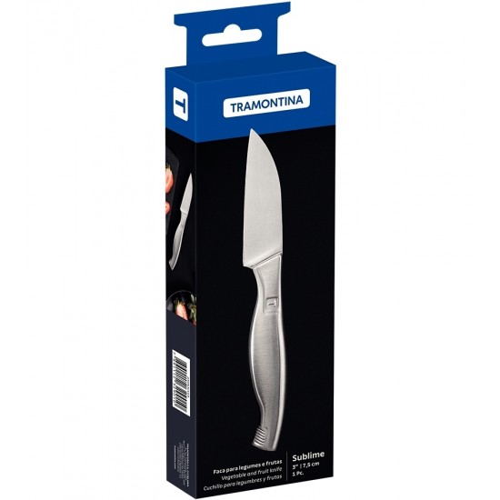Faca Para Legumes E Frutas 3" Tramontina Sublime Em Aço Inox